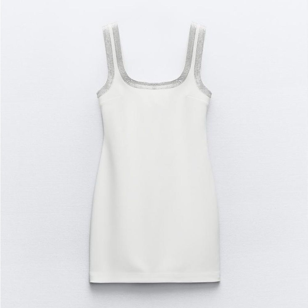 ZARA SHORT DRESS WITH RHINESTONES - Picture 8 of 9